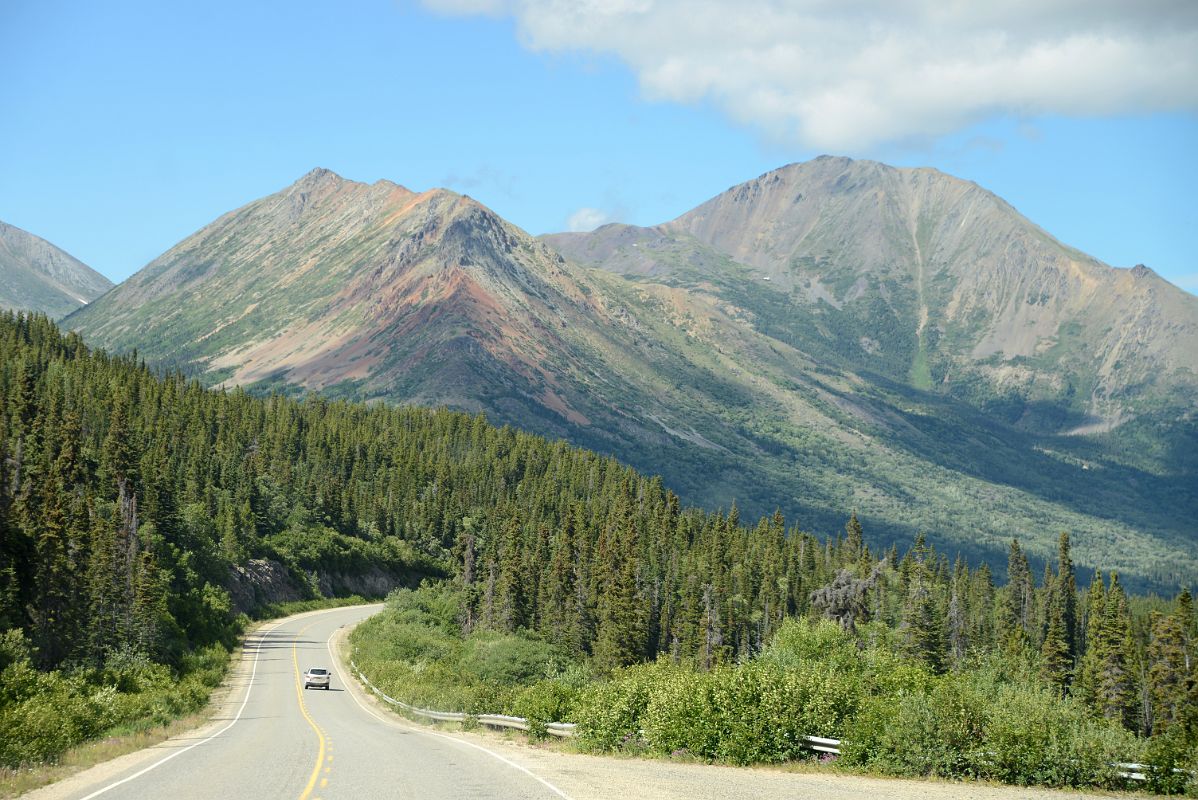 11B Hills Next To Tutshi Lake On Bus Drive Between Carcross And Fraser BC On The Tour From Whitehorse Yukon To Skagway
